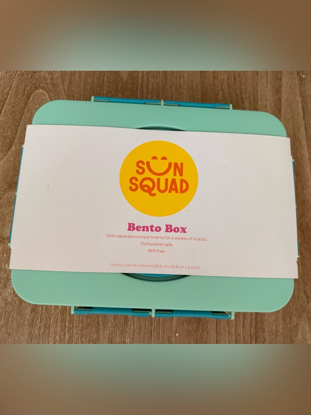 Sun Squad Large Snackle Box Cool Bento Box blue green summer
